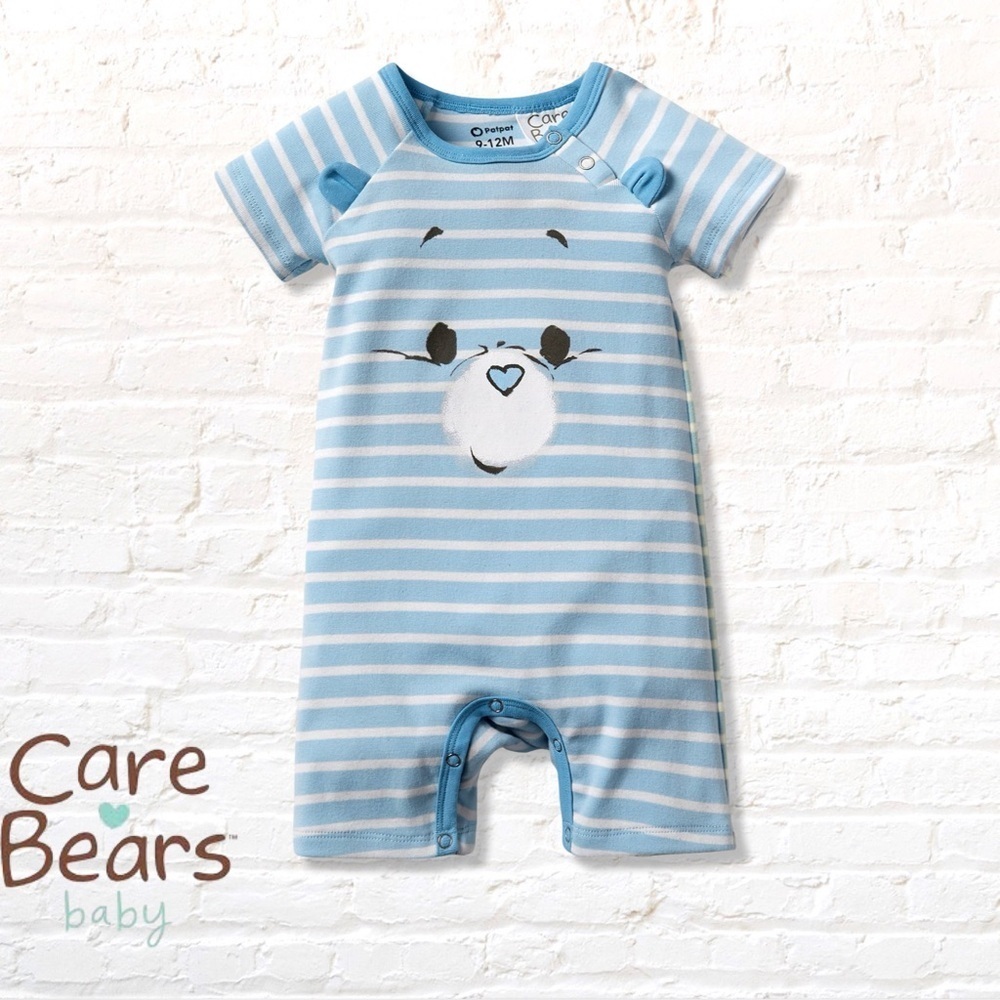 Care Bears Baby Grumpy Bear Blue Striped One Piece Romper 6-9 / 9-12 months